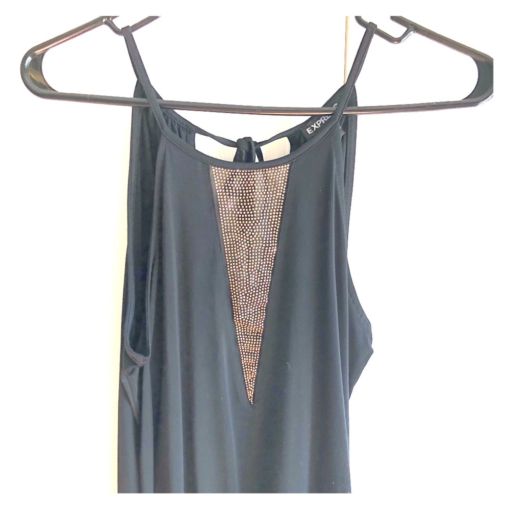 Gold bling black top